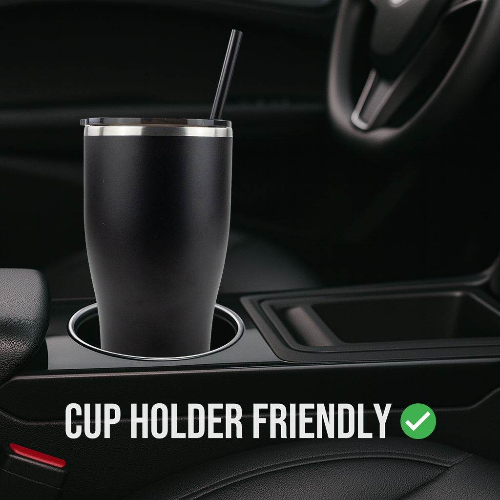 30oz POWDER COATED MODERN CURVE TUMBLER