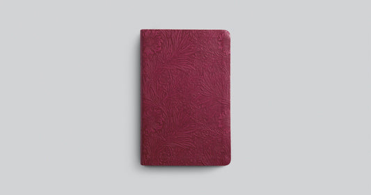 ESV Large Print Thinline Bible - Raspberry Floral