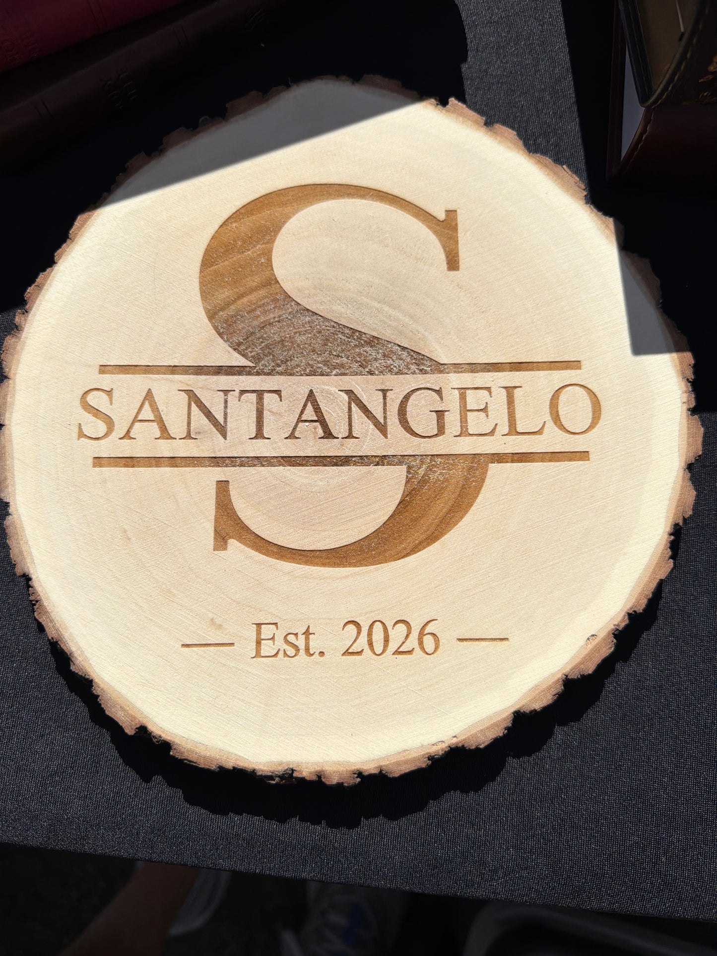 Monogram wood Slice