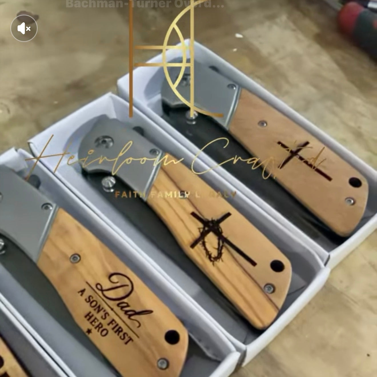 Personalized Olive Wood Pocket Knife