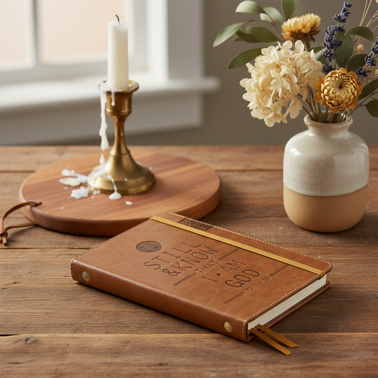 Journal w/Elastic Be Still Brown Ps. 46:10