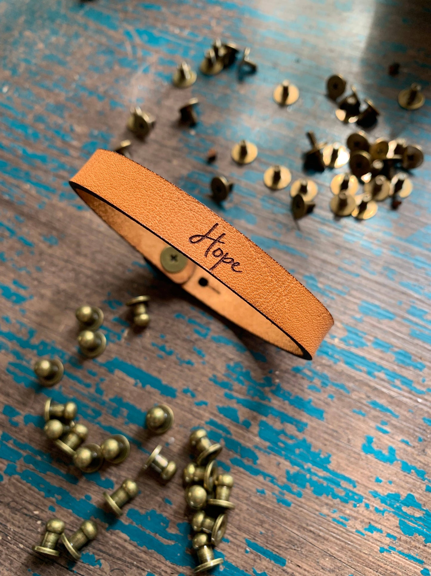 Hopeful Thin Leather Bracelet Collection - Encourage