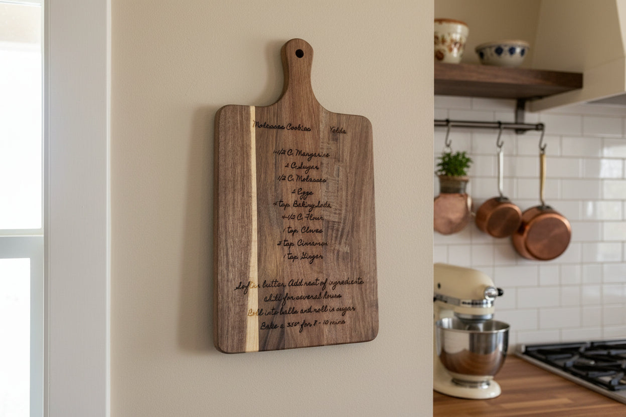 Your Family Recipe, Engraved on a Cutting Board