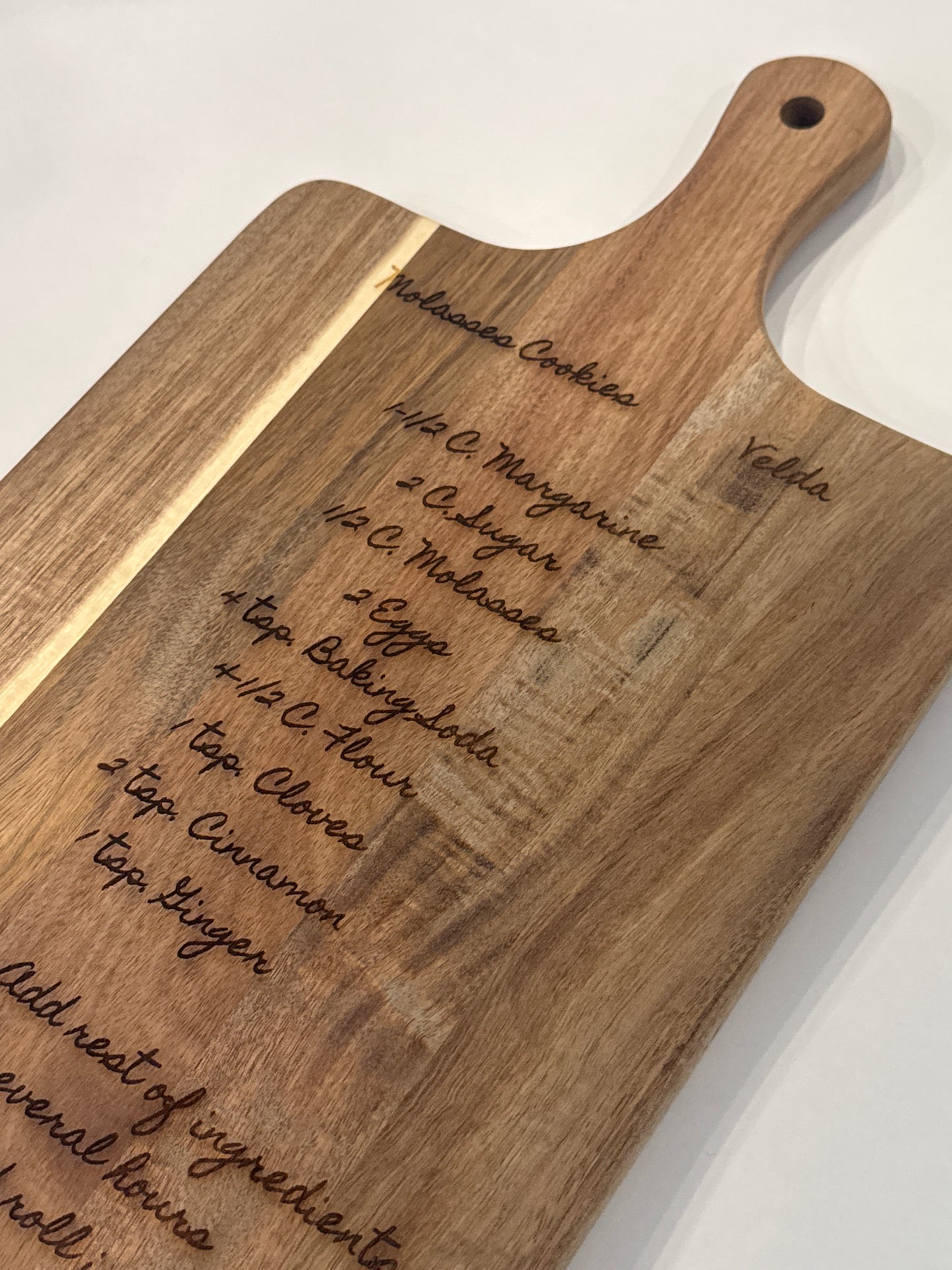 Your Family Recipe, Engraved on a Cutting Board
