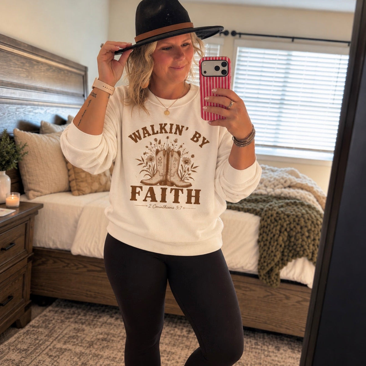Remain Rooted™ | Walkin by Faith Crew Neck Sweatshirt