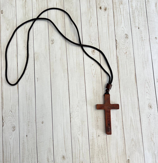 Wooden Cross Necklace