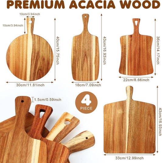 Set of 4 Acacia Cutting Boards
