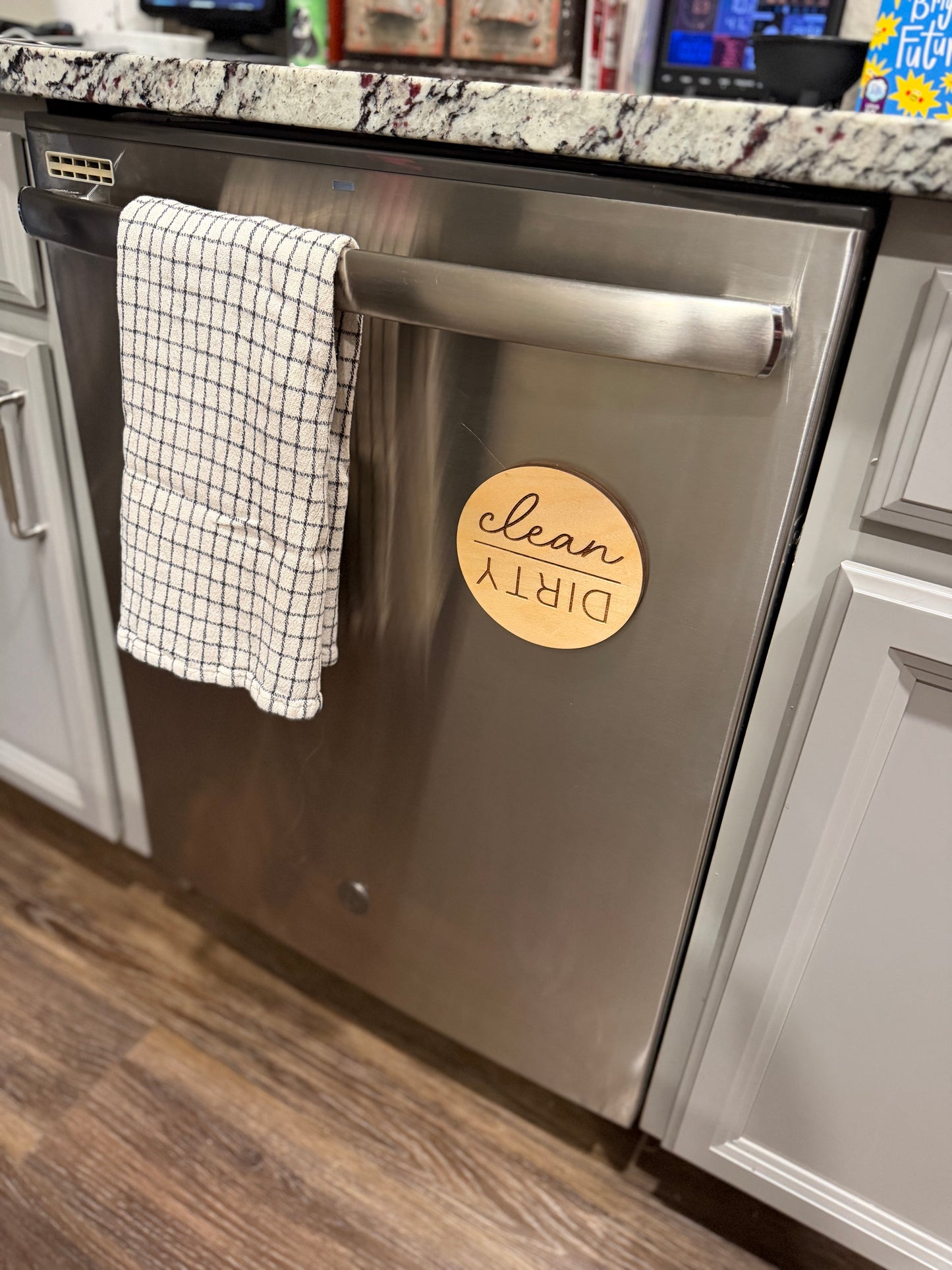 Dirty/Clean Magnetic Dishwasher Sign