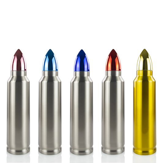 32oz BULLET TUMBLER - Clear Gold and Silver