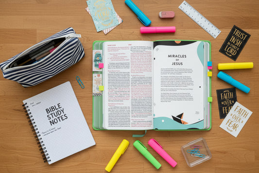 ESV Kid's Bible, Thinline, Red Letter - Bird of the Air Design Green