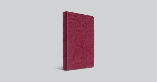 ESV Large Print Thinline Bible - Rasberry Floral Design