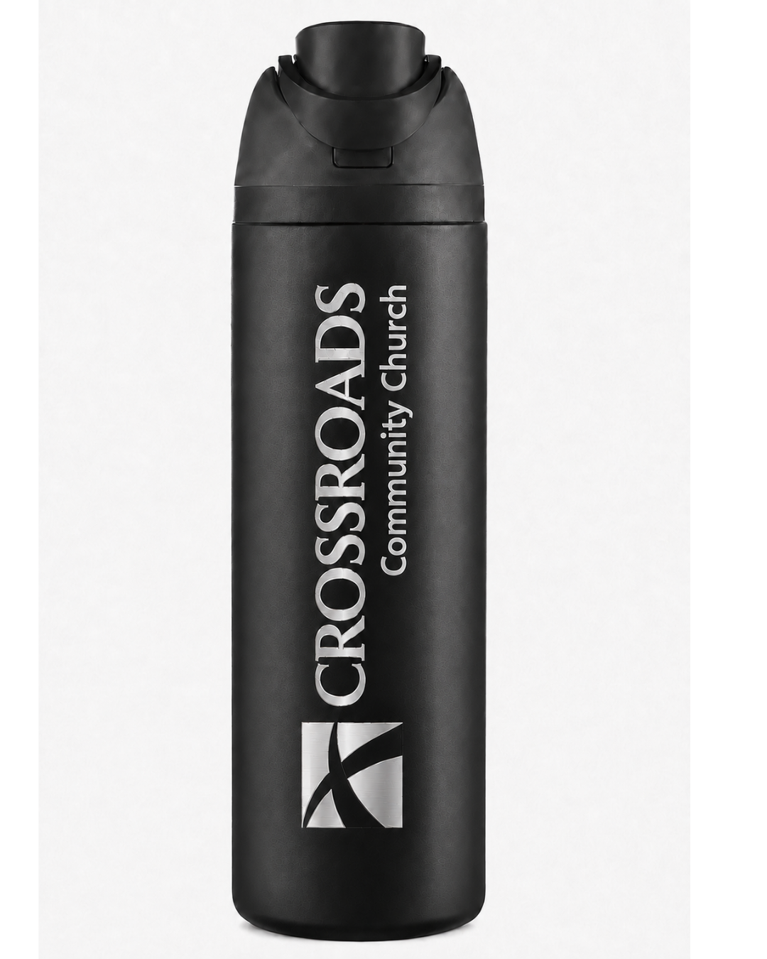 Crossroads 24 oz Flip-Straw Powder-Coated "Odwala Style" Water Bottle