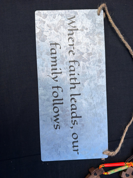 Metal Faith Sign