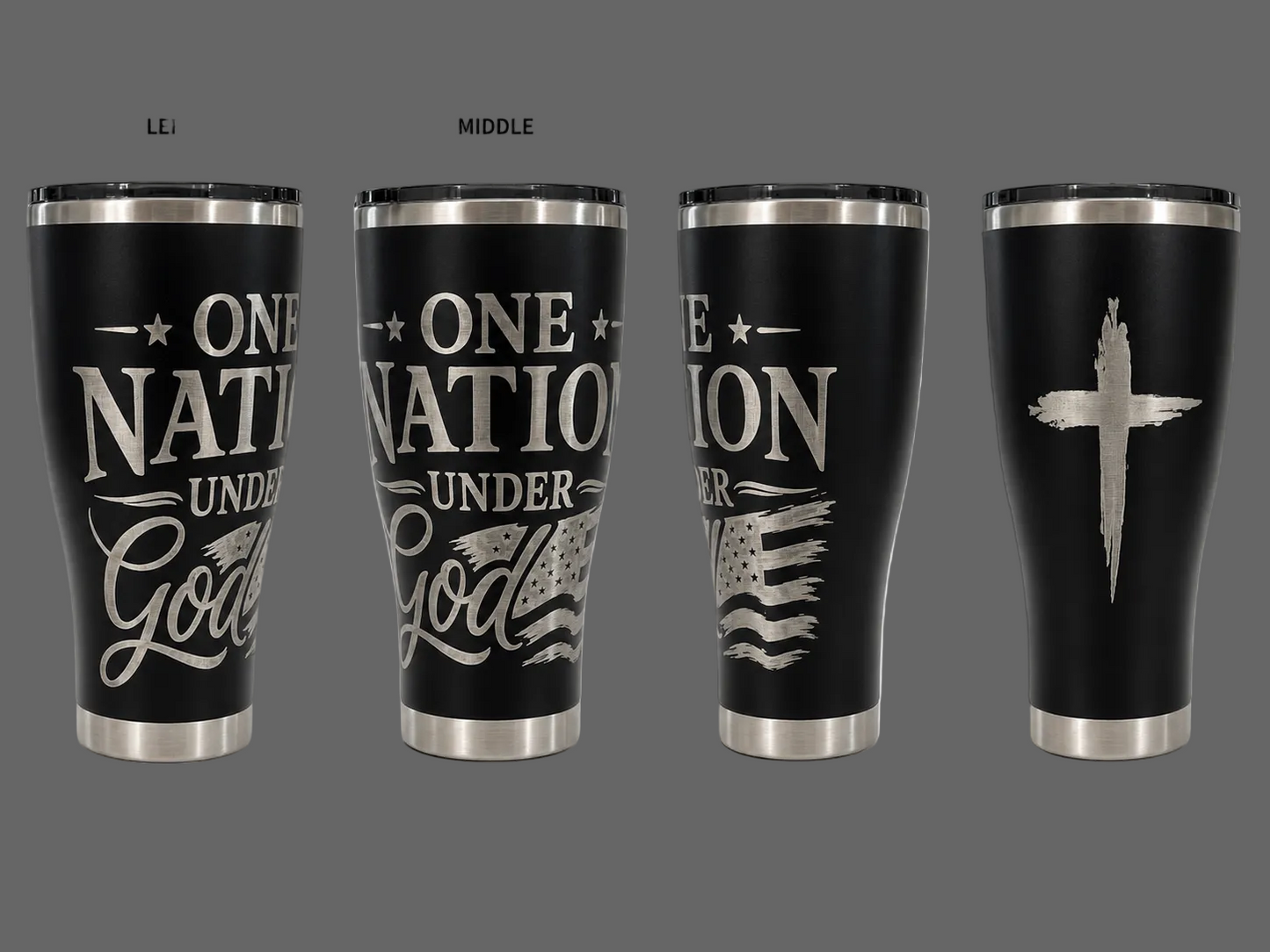 30oz POWDER COATED MODERN CURVE TUMBLER