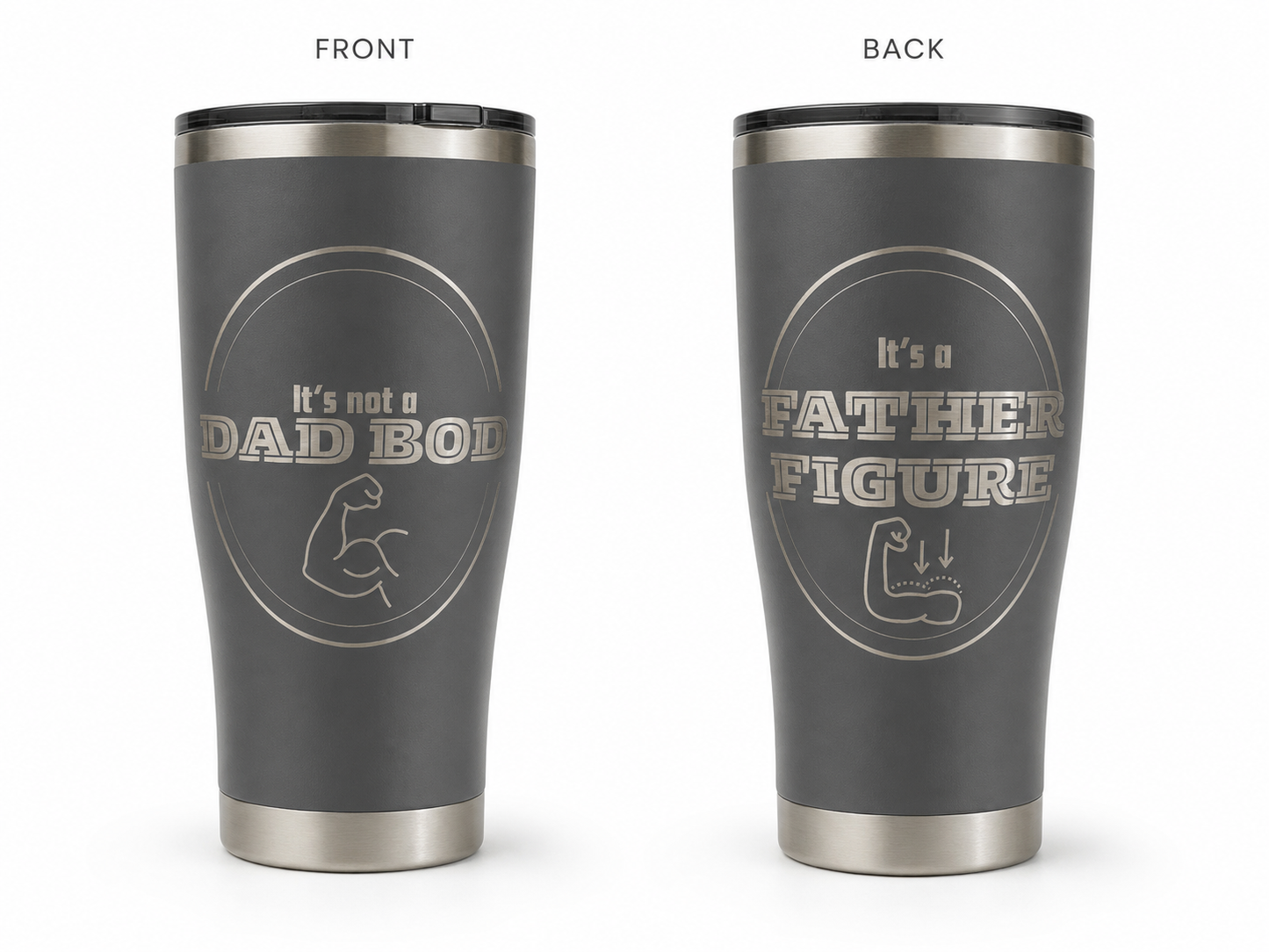 30oz POWDER COATED MODERN CURVE TUMBLER
