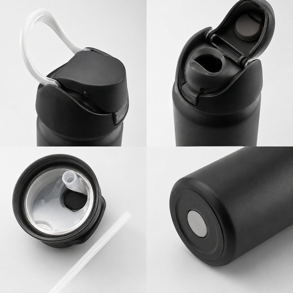 Crossroads 24 oz Flip-Straw Powder-Coated "Odwala Style" Water Bottle