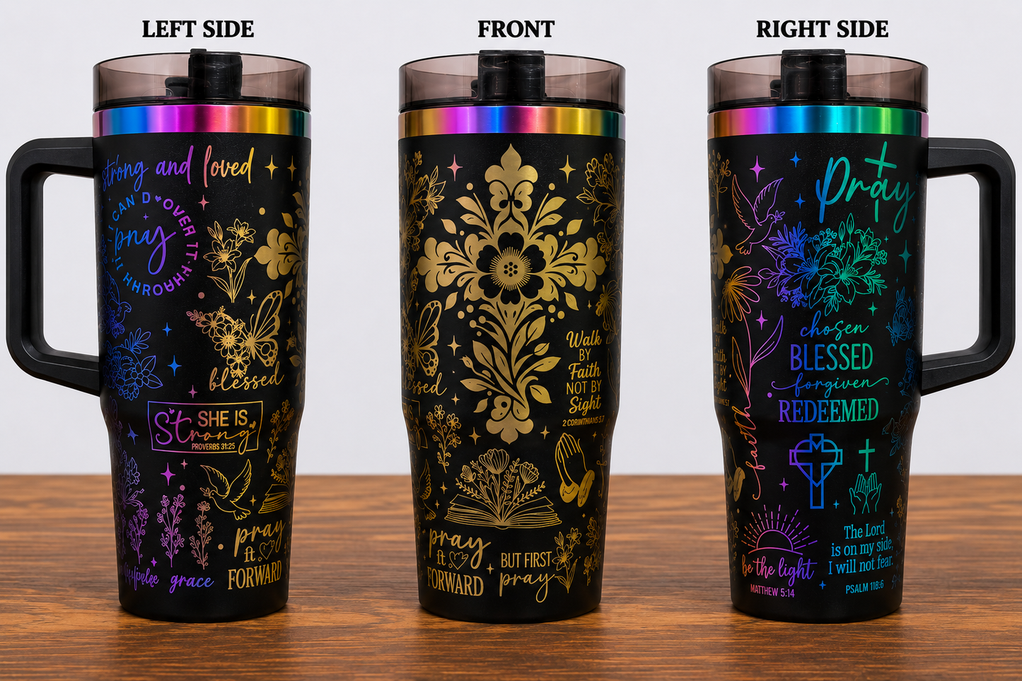 30oz RAINBOW TRAVELER TUMBLER - Pray Wrap