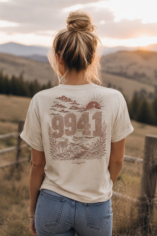 Remain Rooted™ | 9941 Women’s Tee – Luke 15:4 - Back Image