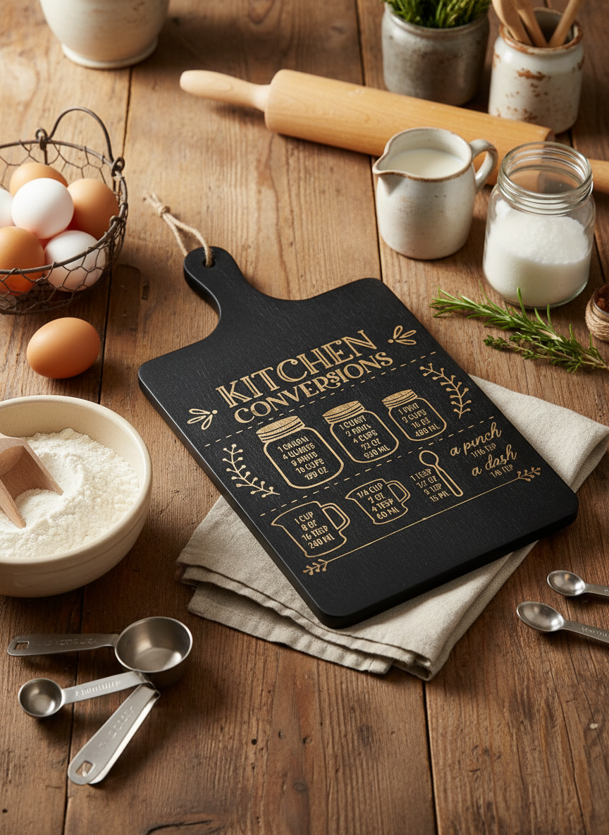 Engraved Acacia Kitchen Conversion Guide – Add Your Name