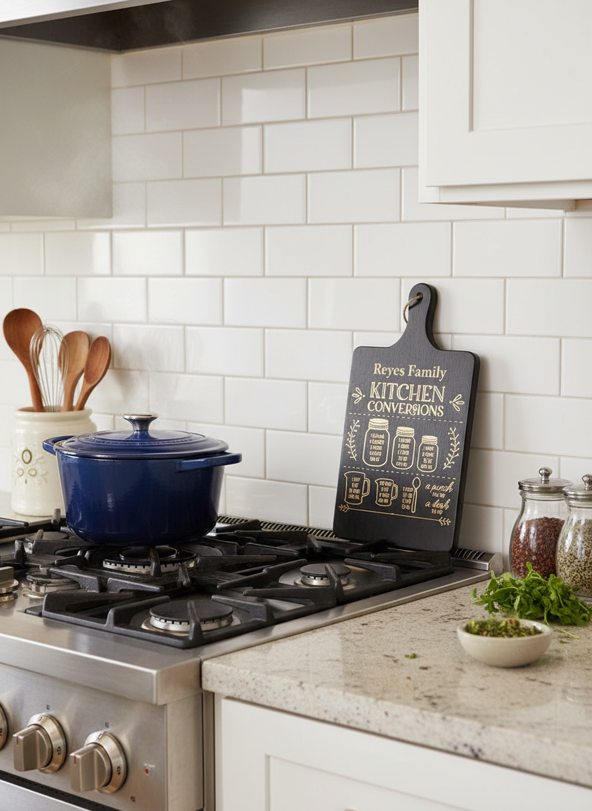 Engraved Acacia Kitchen Conversion Guide – Add Your Name