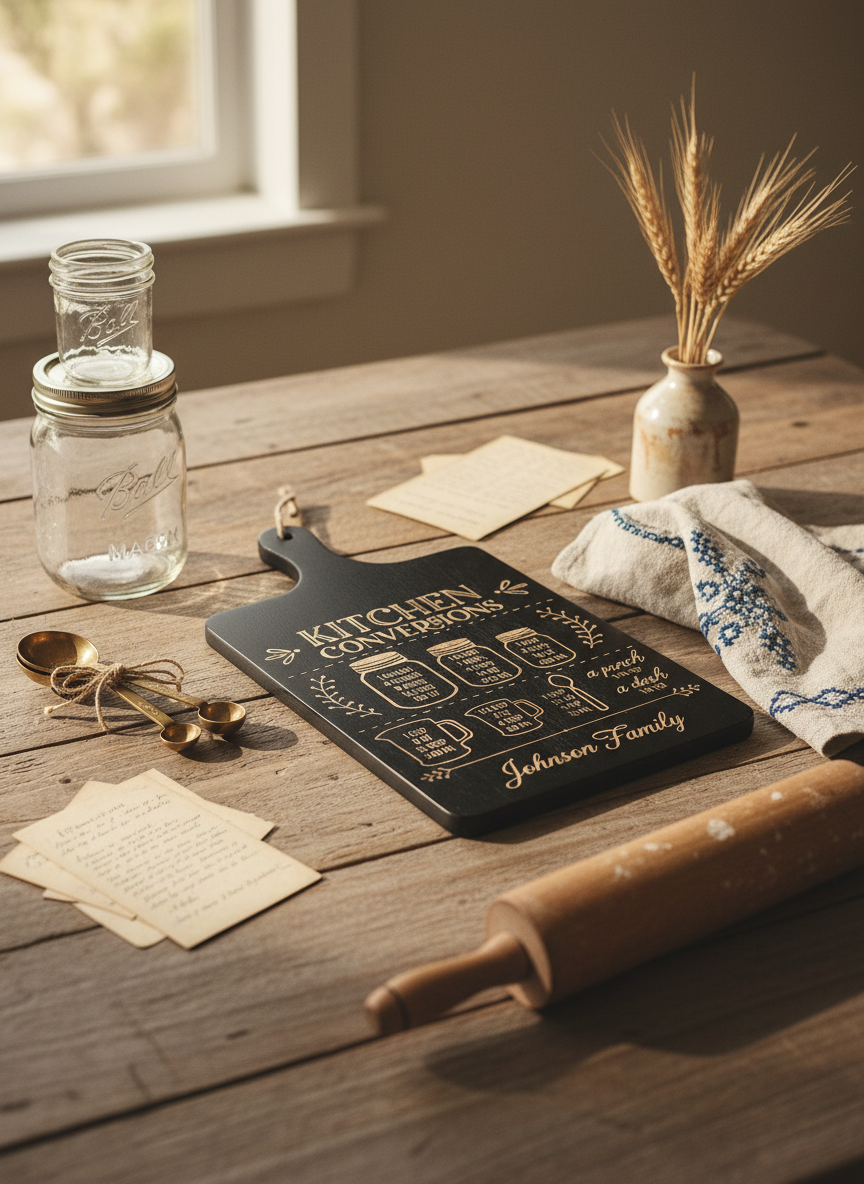 Engraved Acacia Kitchen Conversion Guide – Add Your Name