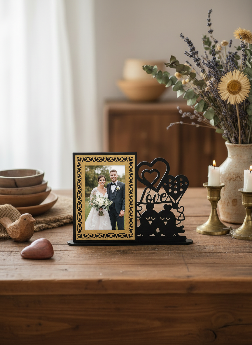 “Lovebirds Forever” 4×6 Keepsake Photo Frame