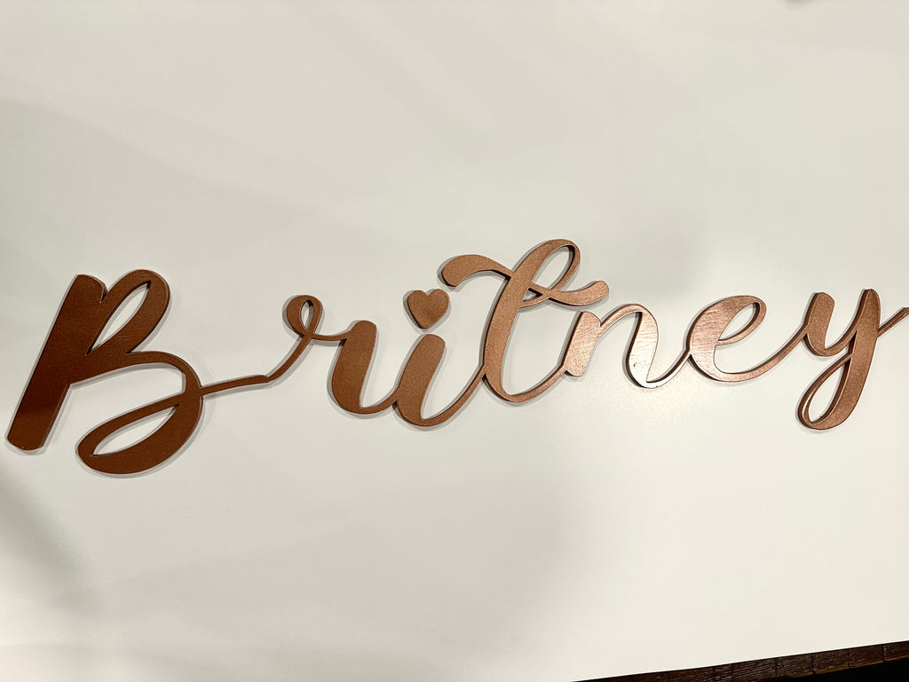 Custom Script Name Sign – Personalized Wood Cutout (1"–48" | Unfinished Birch or Painted)
