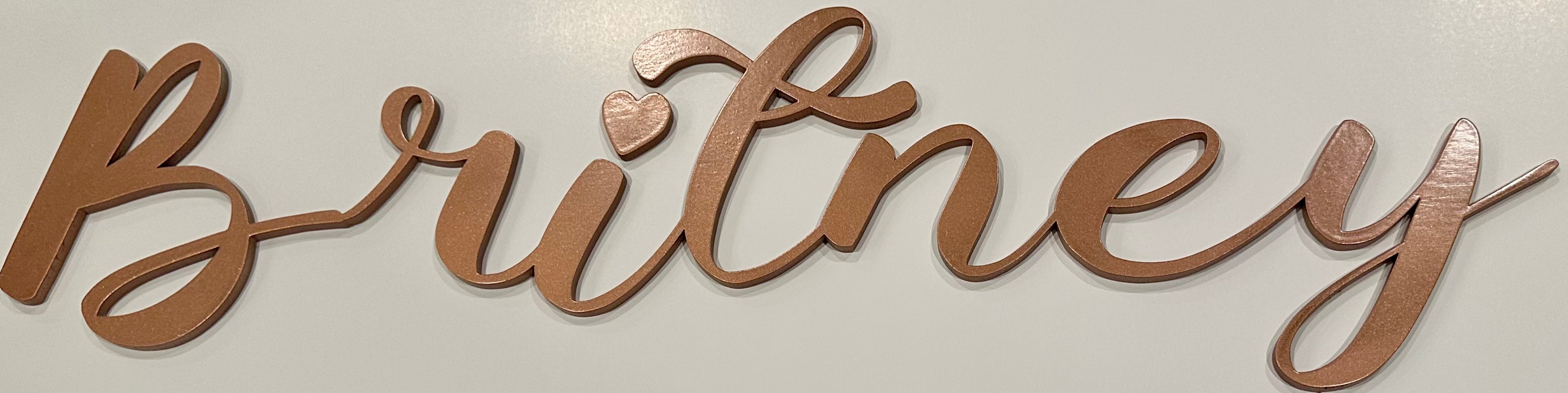Custom Script Name Sign – Personalized Wood Cutout (1"–48" | Unfinished Birch or Painted)