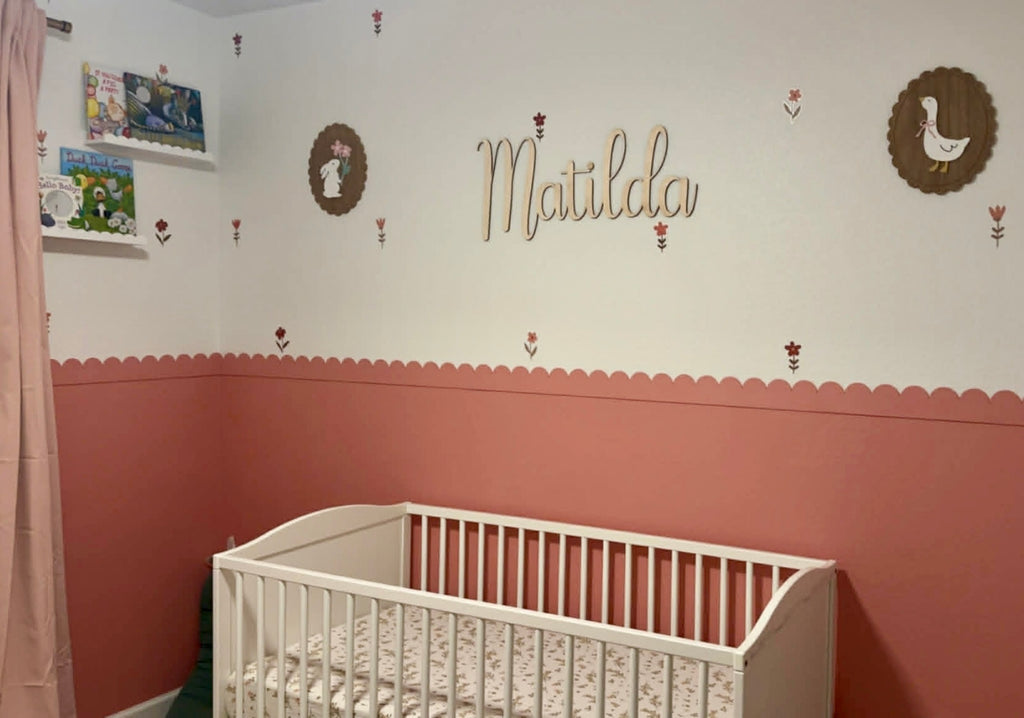 Custom Script Name Sign – Personalized Wood Cutout (1"–48" | Unfinished Birch or Painted)