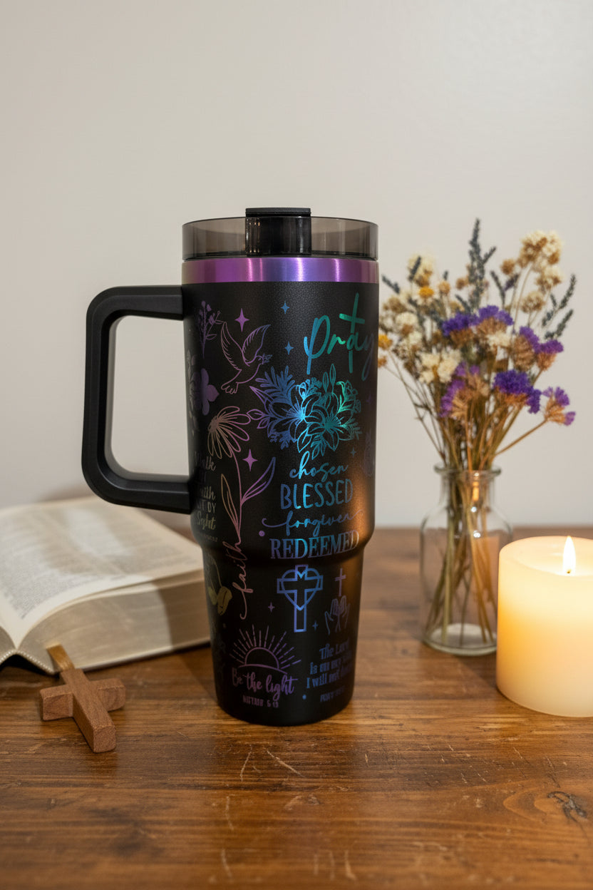 30oz RAINBOW TRAVELER TUMBLER - Pray Wrap