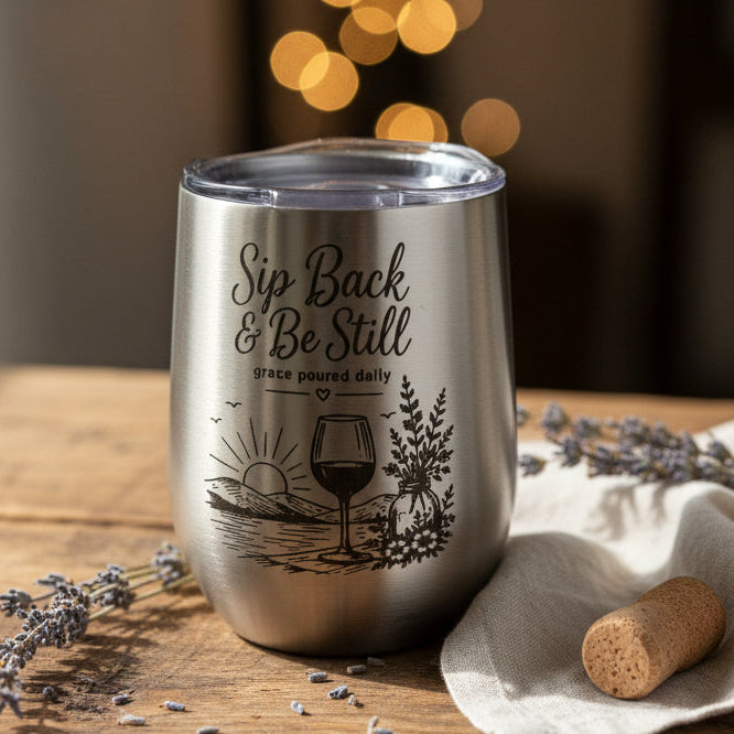 12oz INSULATED TUMBLER STYLE WINE GLASS