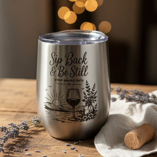 12oz INSULATED TUMBLER STYLE WINE GLASS