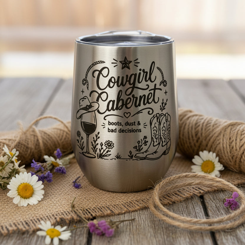 12oz INSULATED TUMBLER STYLE WINE GLASS