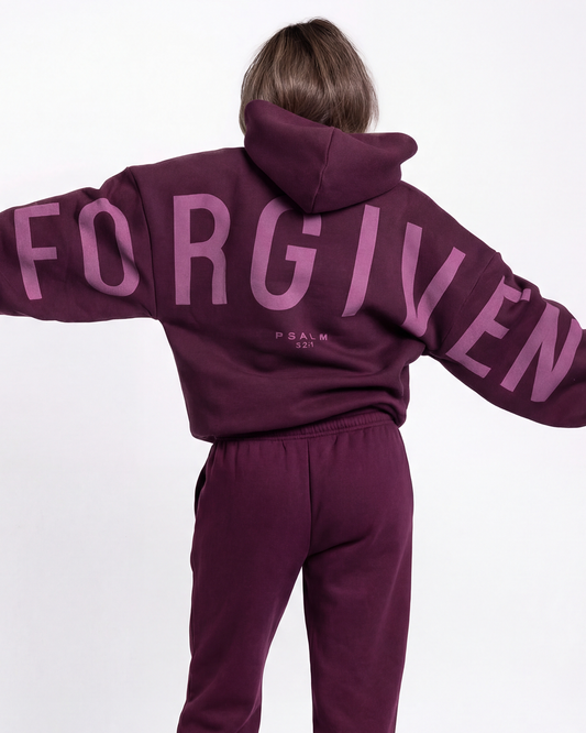 Kingdom Essential Hoodie - Forgiven - Jewel-Tone - Dark Cherry