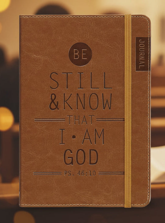 Journal w/Elastic Be Still Brown Ps. 46:10