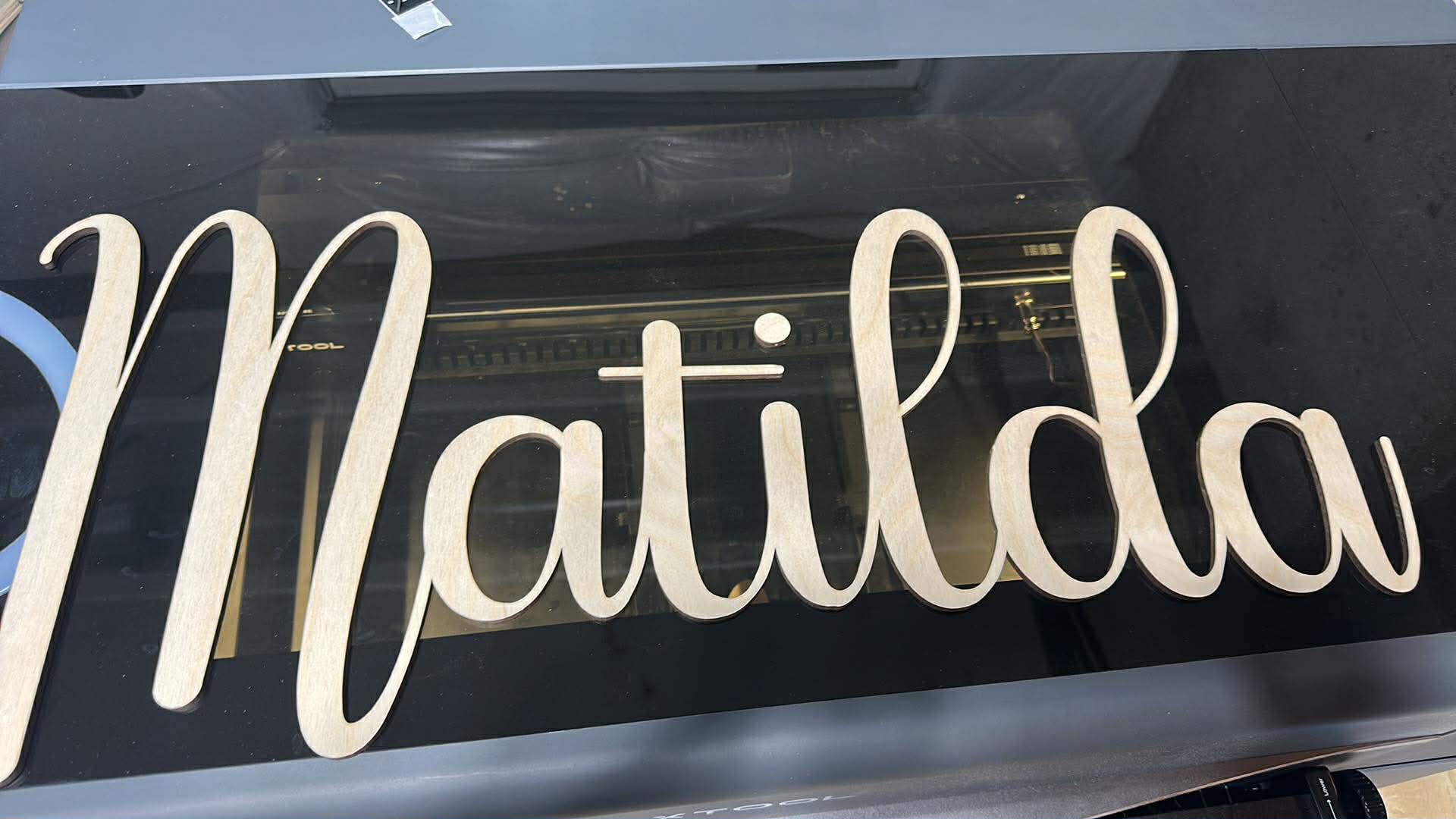 Custom Script Name Sign – Personalized Wood Cutout (1"–48" | Unfinished Birch or Painted)